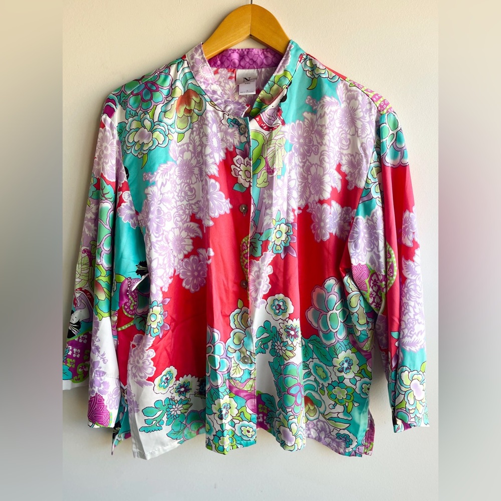 Natori 2pc Coral Flower Print Set